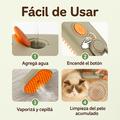 Cepillo masajeador 3 en 1 para Mascotas