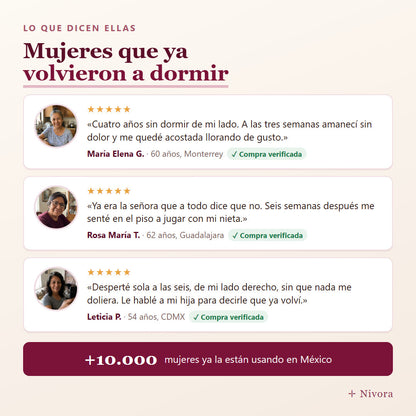 Opiniones de mujeres que usan Nivora