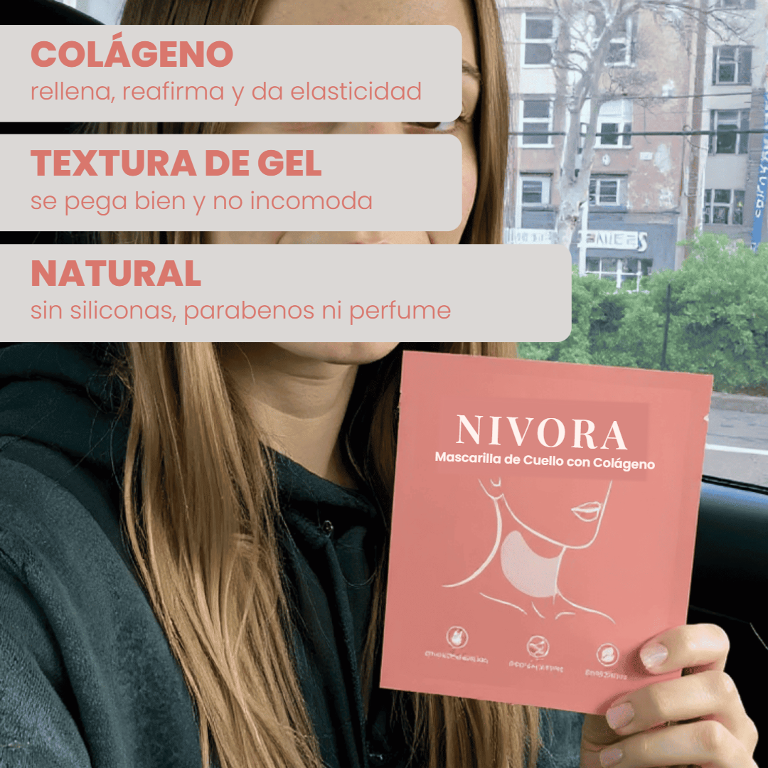 Mascarilla de cuello con colágeno y textura de gel