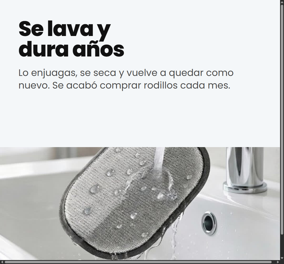 Se lava con agua y dura años