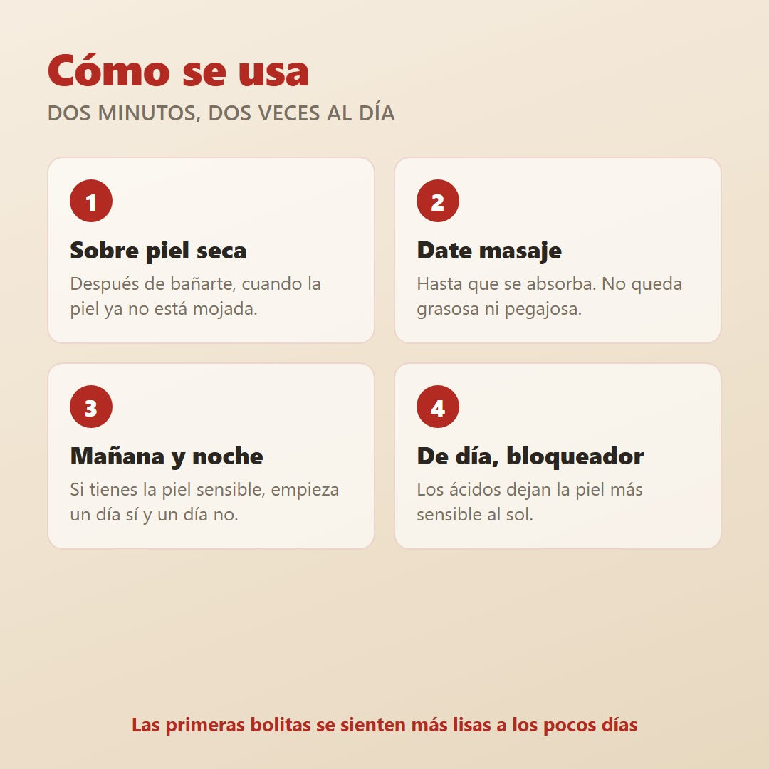 Como se usa la crema Nivora en cuatro pasos