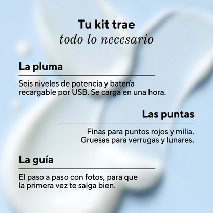 Lo que trae el kit de la pluma de plasma Nivora