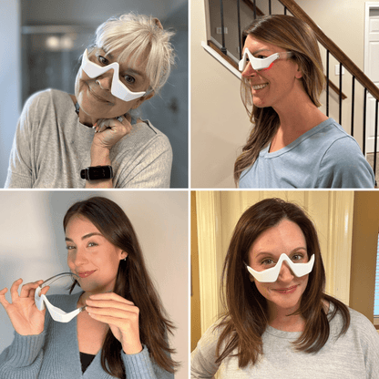 Mujeres usando Nivora RevitalEyes en casa