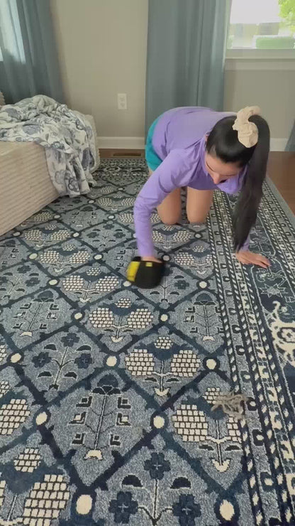 El pelo que salió de la alfombra en una sola bola